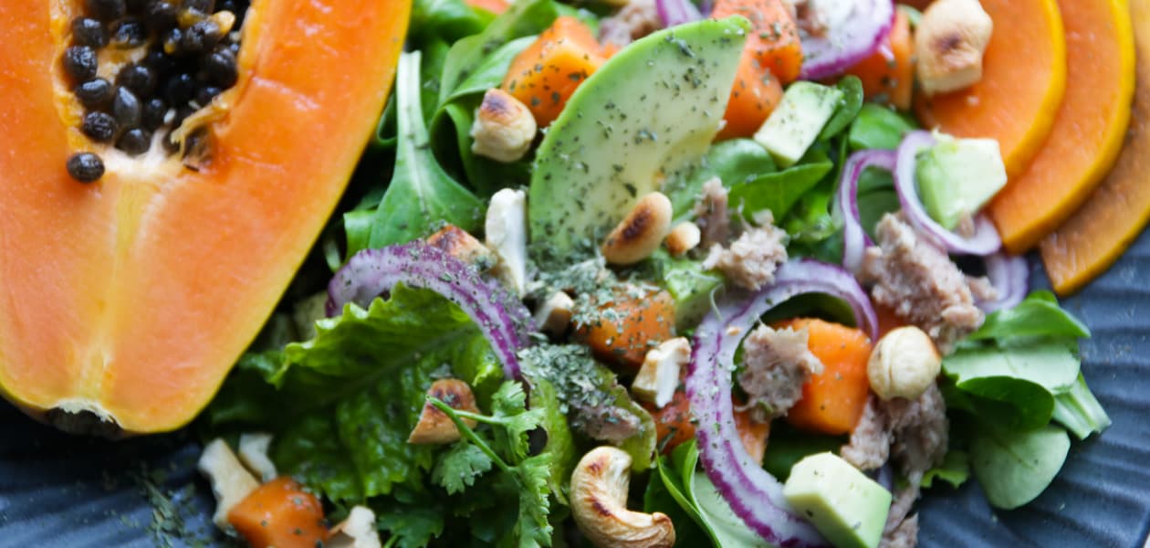 PAPAYA-AVOCADO-SALAT